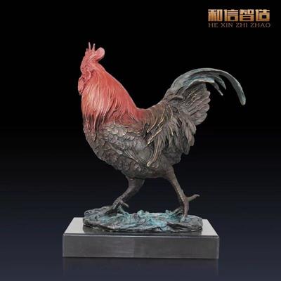 雄雞報(bào)曉迎新春 廠家直供銅雕大公雞擺件，吉祥旺財(cái)賀新年